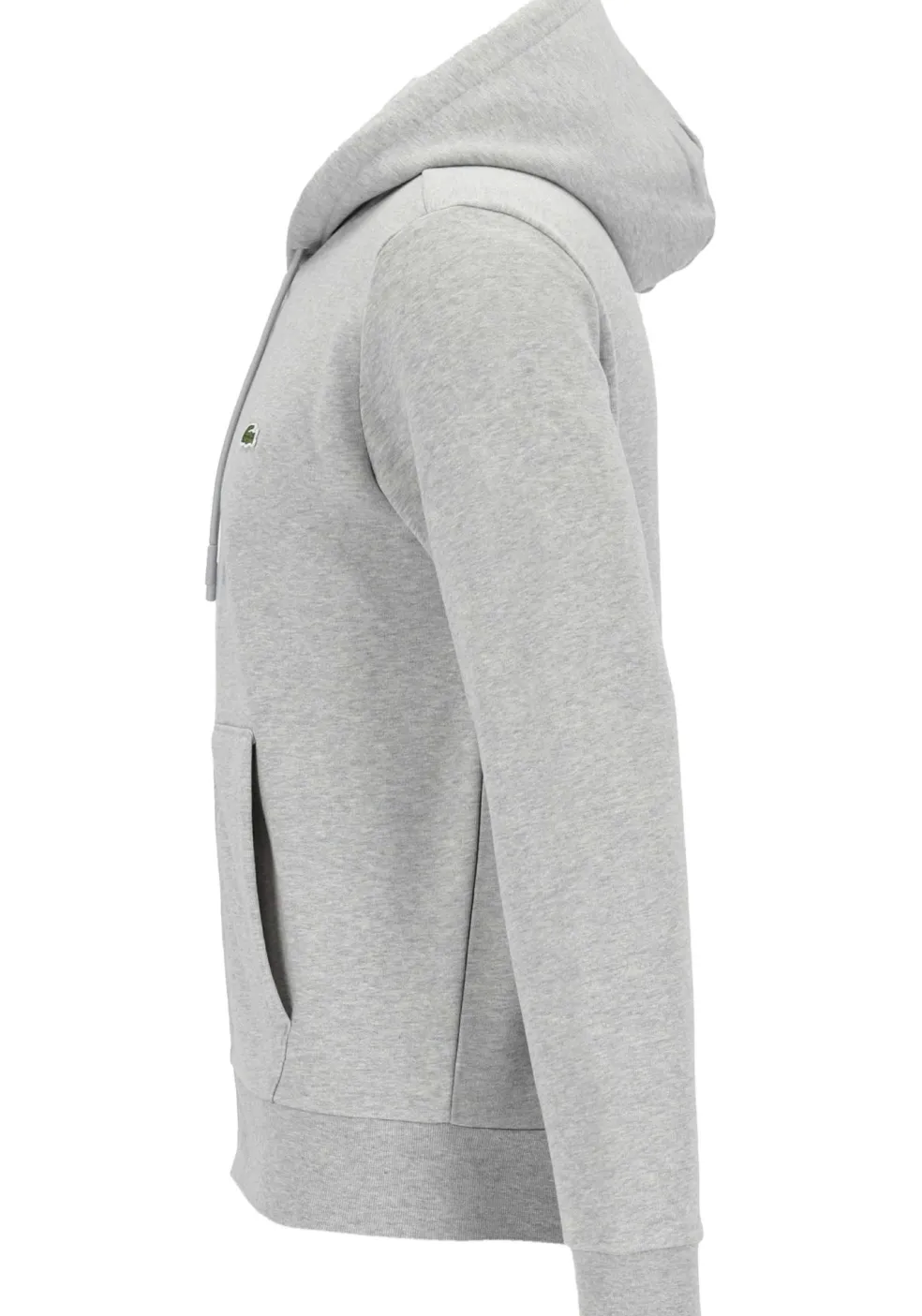 Lacoste heren hoodie sweatsvest, lichtgrijs melange