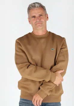 Lacoste heren sweatshirt, lichtbruin, Cookie
