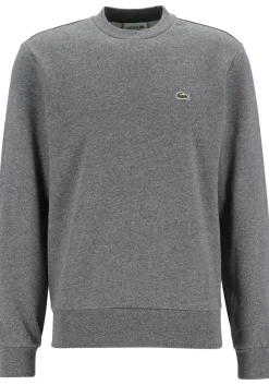 Lacoste heren sweatshirt, zwart met wit melange, Eclipse Jaspe