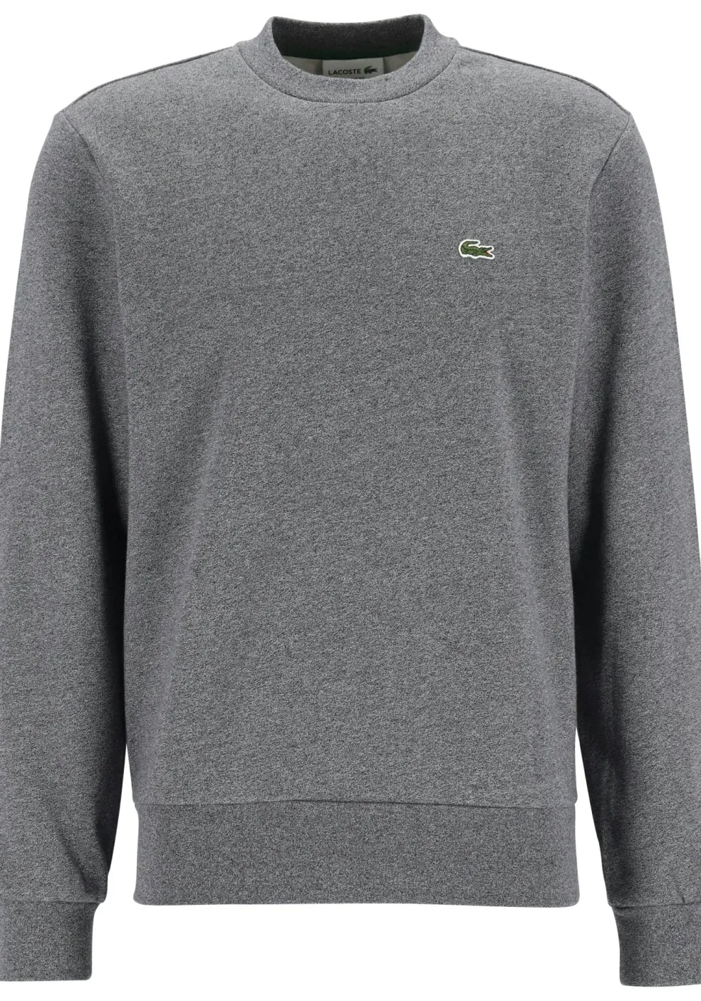 Lacoste heren sweatshirt, zwart met wit melange, Eclipse Jaspe
