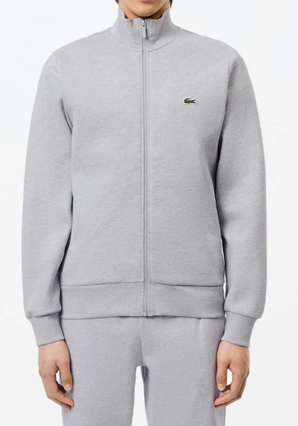Lacoste heren sweatvest, lichtgrijs melange