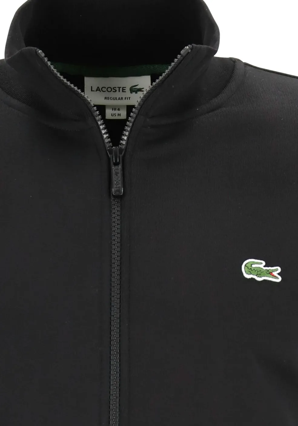 Lacoste heren sweatvest, met rits, zwart