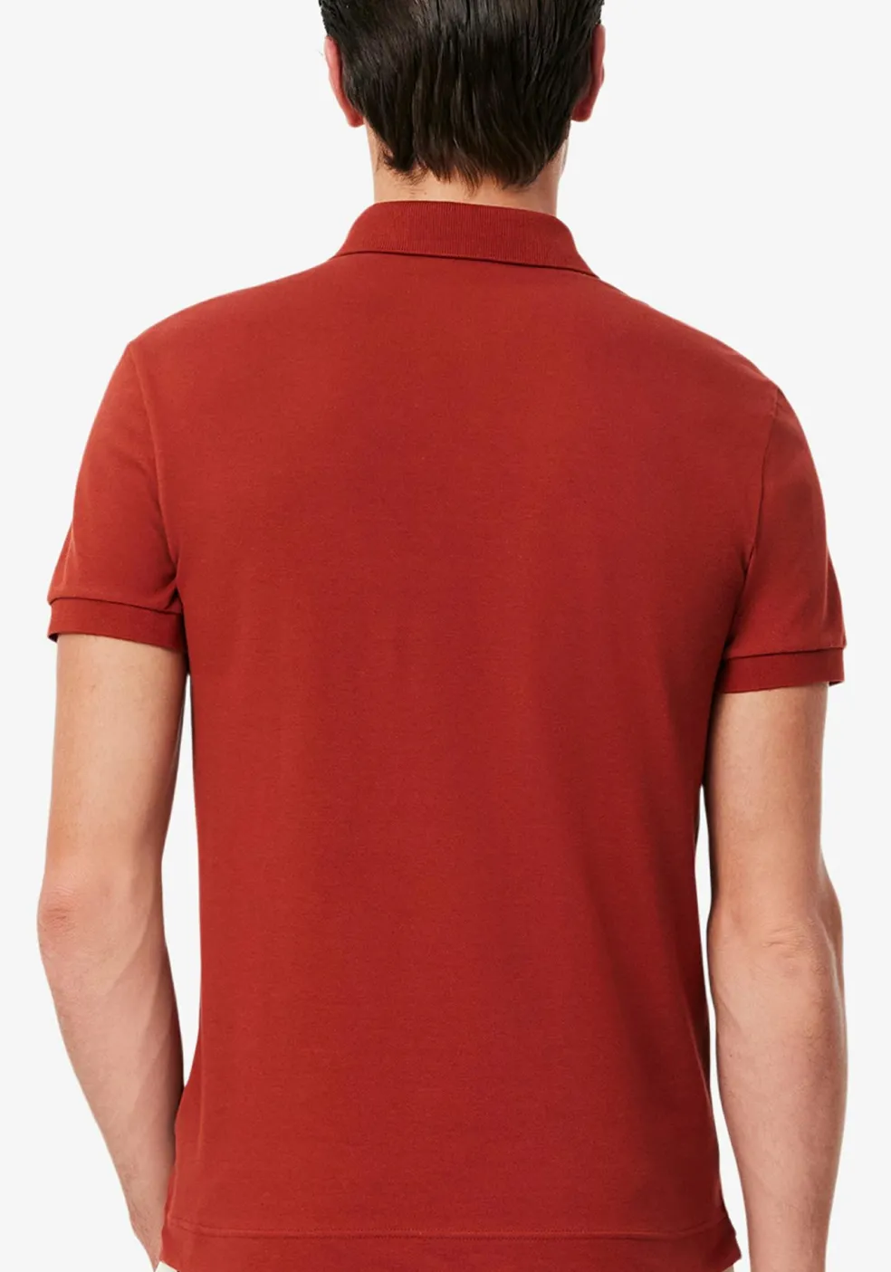 Lacoste Paris Stretch Pique Polo Regular Fit, roodbruin
