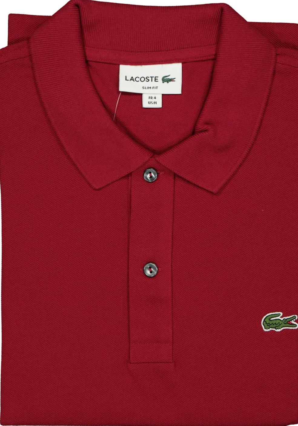 Lacoste Slim Fit polo, bordeaux rood