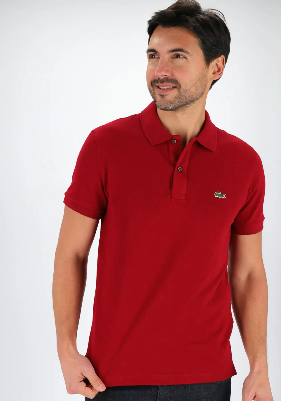 Lacoste Slim Fit polo, bordeaux rood