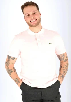 Lacoste Slim Fit polo, flamingo roze
