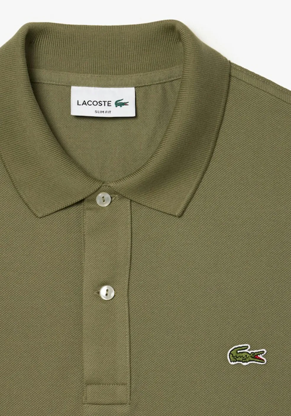 Lacoste Slim Fit polo, kaki groen