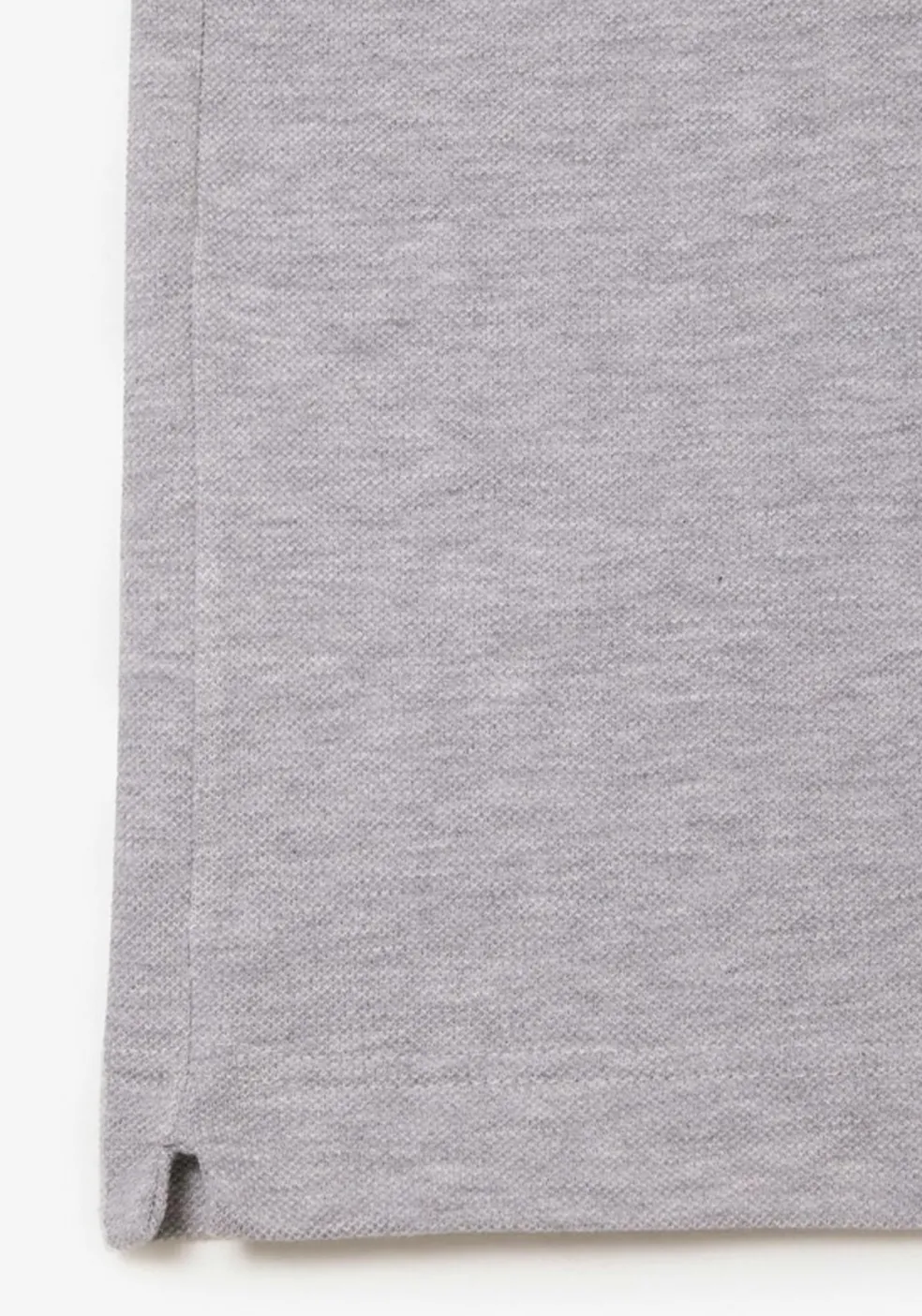 Lacoste Slim Fit polo lange mouw, lichtgrijs melange