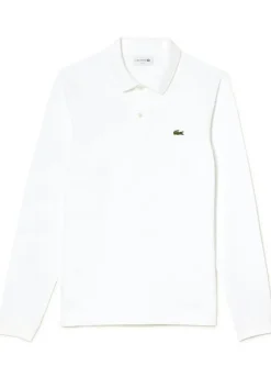 Lacoste Slim Fit polo lange mouw, wit