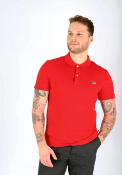 Lacoste Slim Fit polo, rood