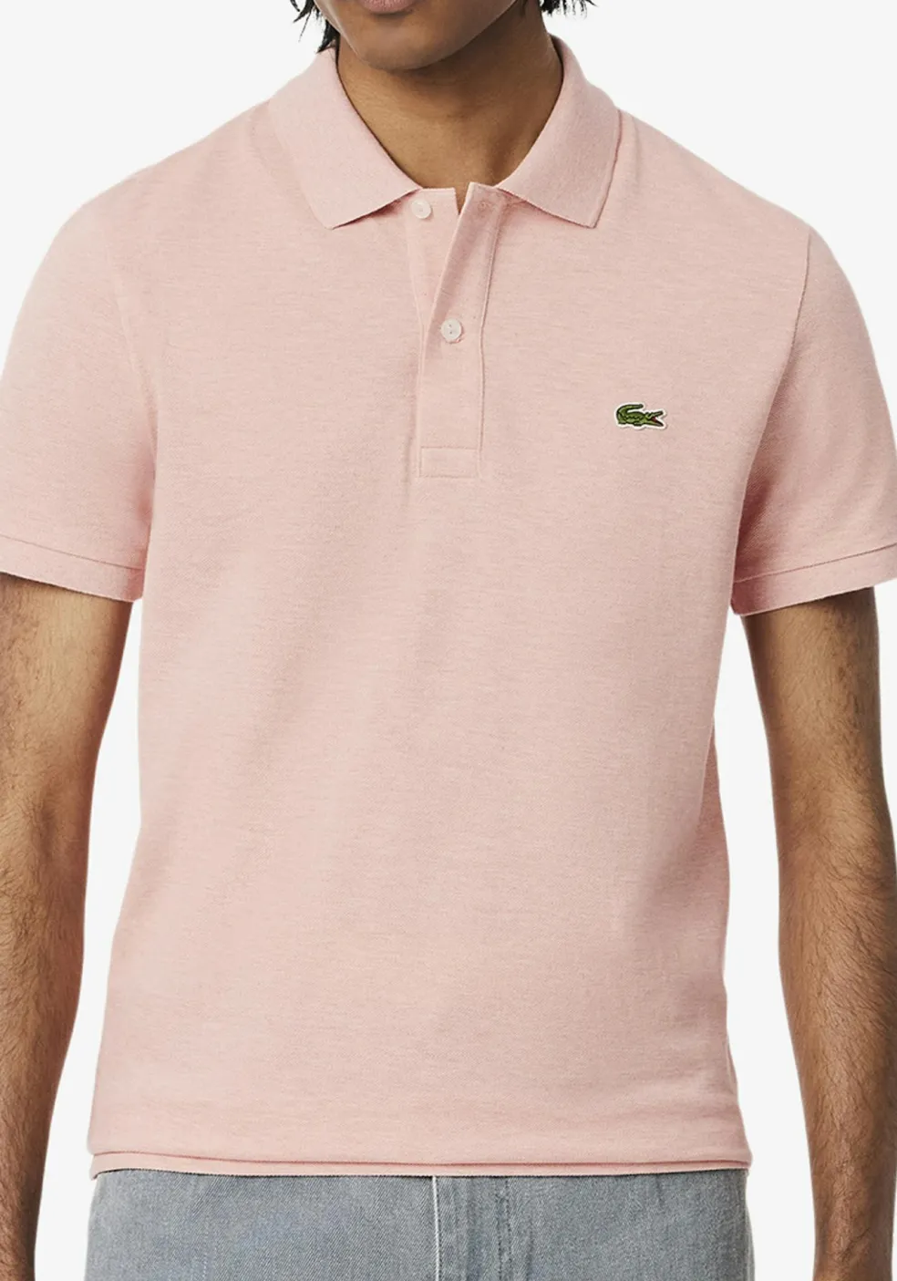 Lacoste Slim Fit polo, roze melange