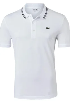 Lacoste Sport polo Regular Fit, super light knit, wit met zwart