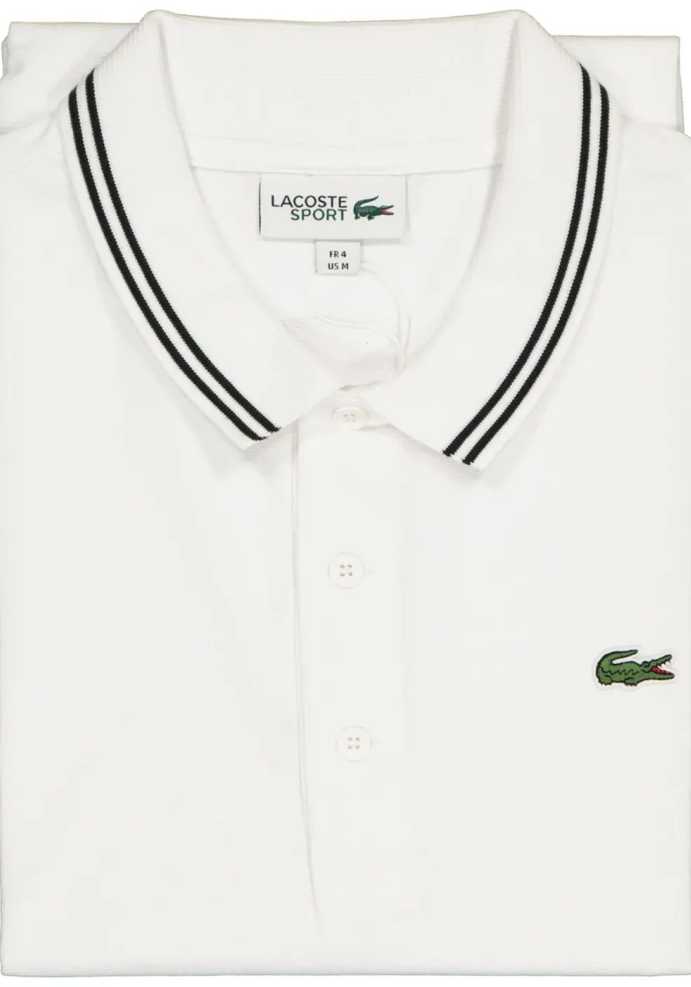 Lacoste Sport polo Regular Fit, super light knit, wit met zwart