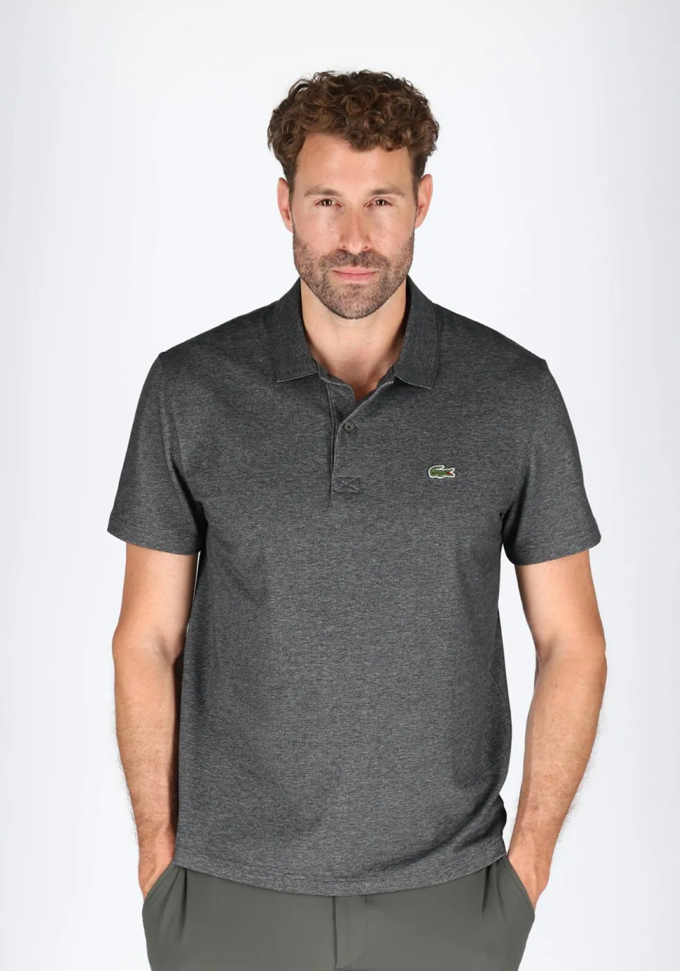 Lacoste Sport Polo Regular Fit stretch, antraciet grijs