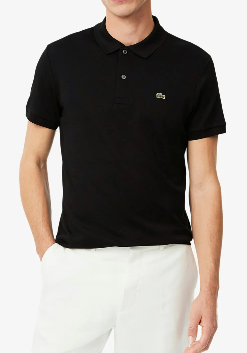 Lacoste Ultra Soft Polo Regular Fit, zwart