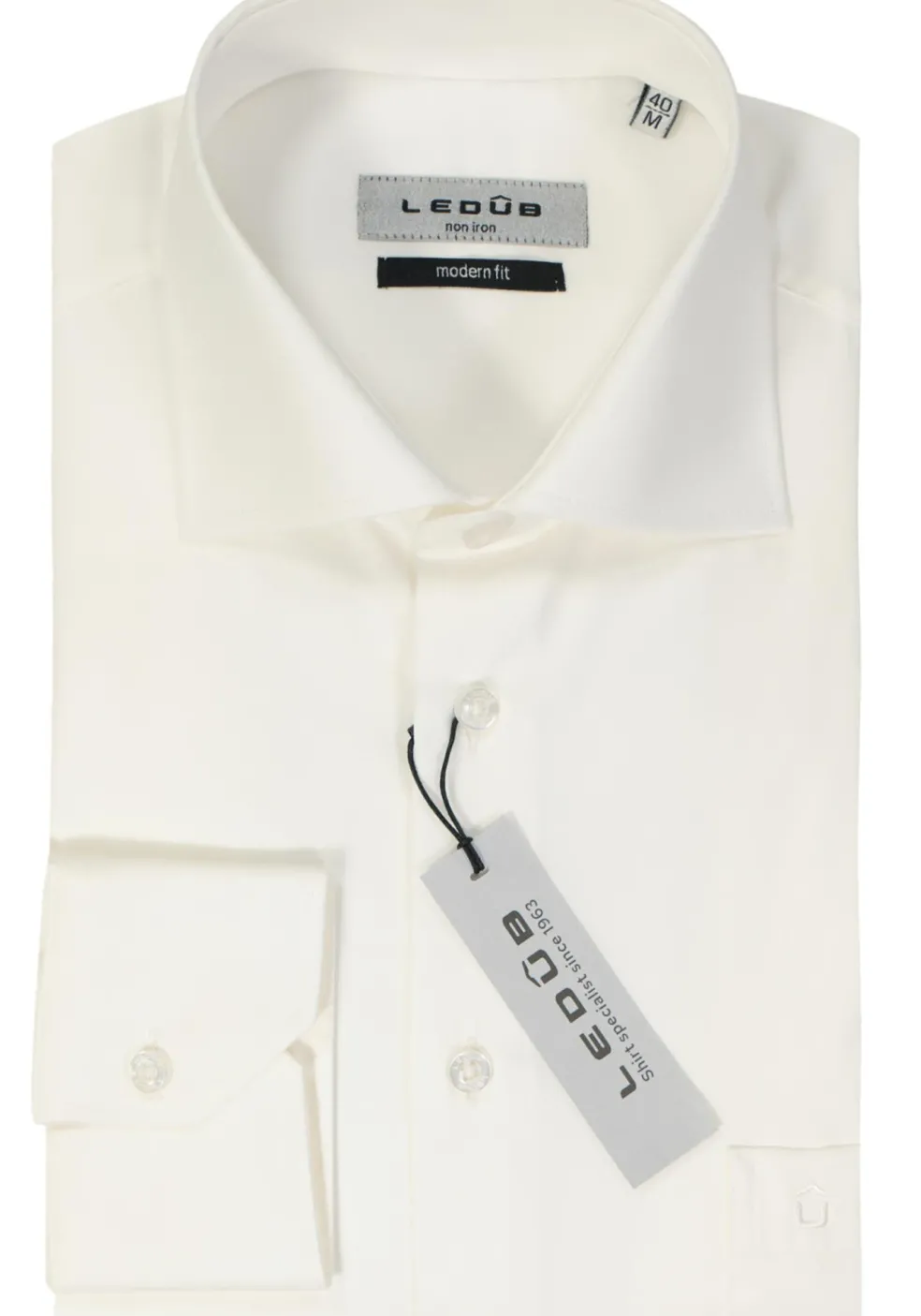 Ledub modern fit overhemd, beige twill
