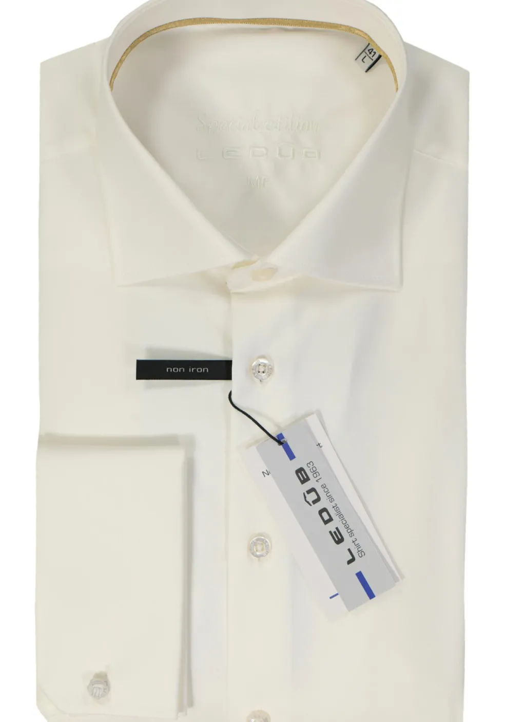 Ledub modern fit overhemd, beige twill