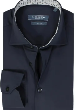Ledub modern fit overhemd, donkerblauw