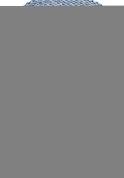 Ledub modern fit overhemd, popeline, blauw met wit en beige dessin