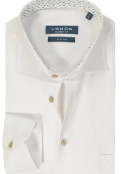 Ledub modern fit overhemd, wit