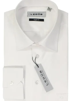 Ledub regular fit overhemd, wit