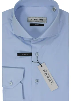 Ledub slim fit overhemd, lichtblauw twill