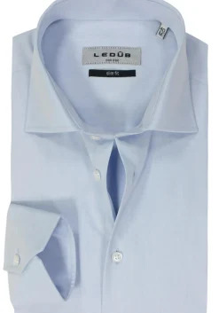 Ledub slim fit overhemd, lichtblauw twill