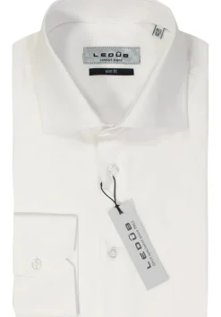 Ledub slim fit overhemd, wit