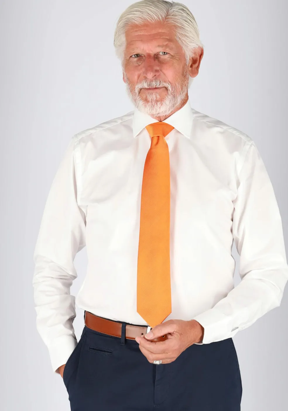 Ledub slim fit overhemd, wit twill