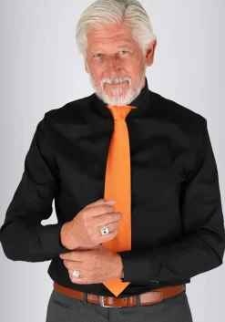 Ledub slim fit overhemd, zwart