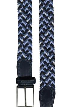 LINDENMANN elastische heren riem, verschillende tinten blauw