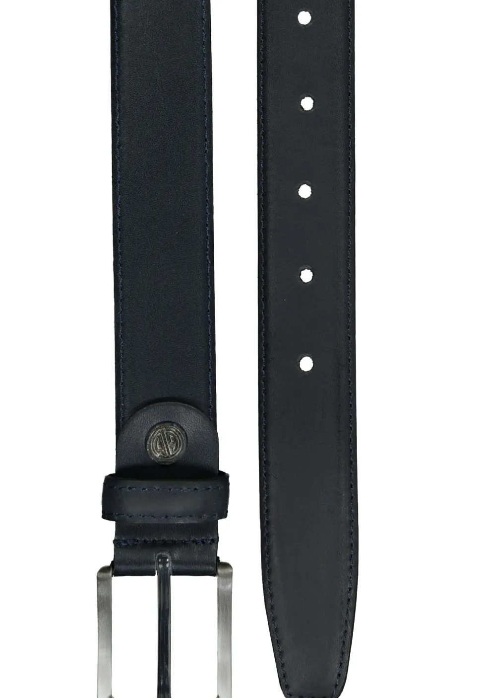 LINDENMANN leren heren riem, blauw