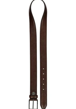 LINDENMANN leren heren riem, donkerbruin