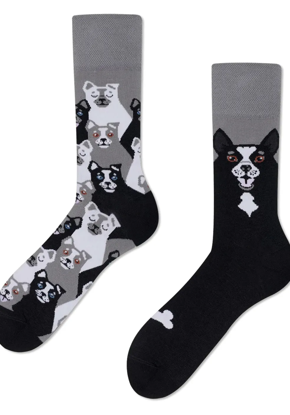 Many Mornings unisex sokken, Black Dog