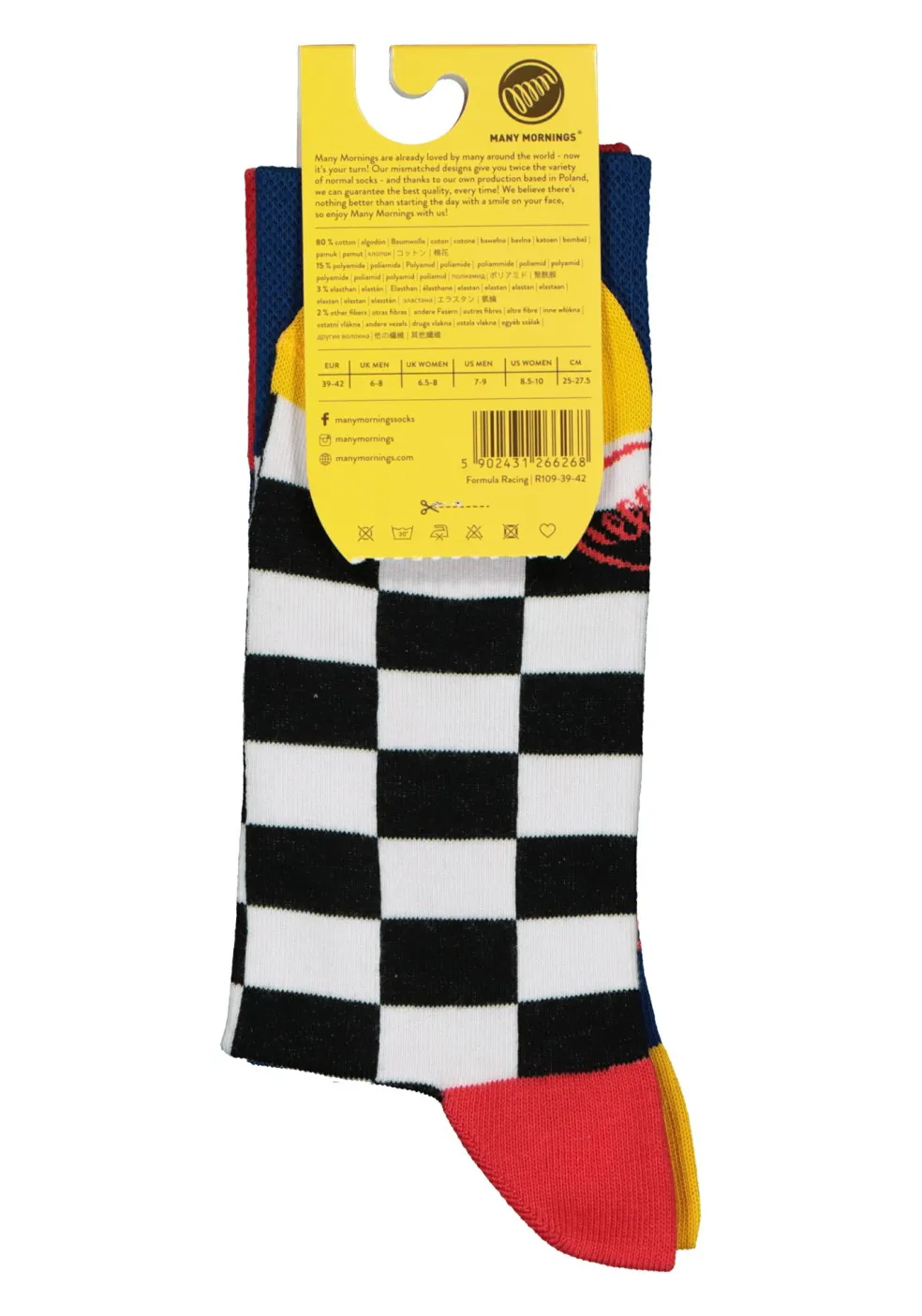 Many Mornings unisex sokken Formula racing