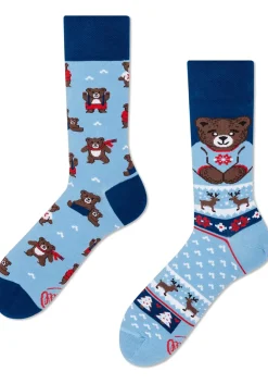 Many Mornings unisex sokken, Winter Teddy