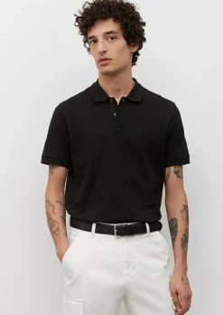 Marc O'Polo regular fit polo, heren poloshirt, zwart