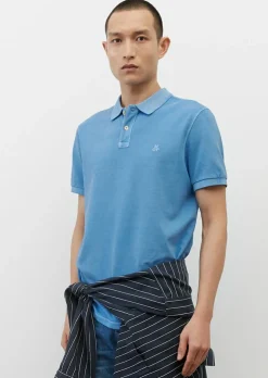 Marc O'Polo regular fit polo, heren poloshirt, azuurblauw