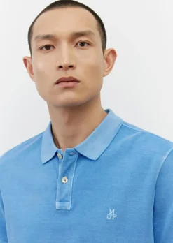 Marc O'Polo regular fit polo, heren poloshirt, azuurblauw
