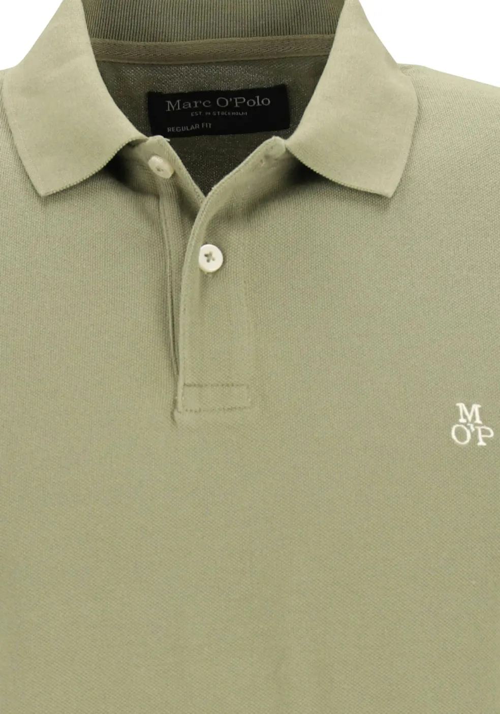 Marc O'Polo regular fit polo, heren poloshirt, olijfgroen