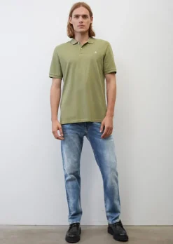 Marc O'Polo regular fit polo, heren poloshirt, olijfgroen