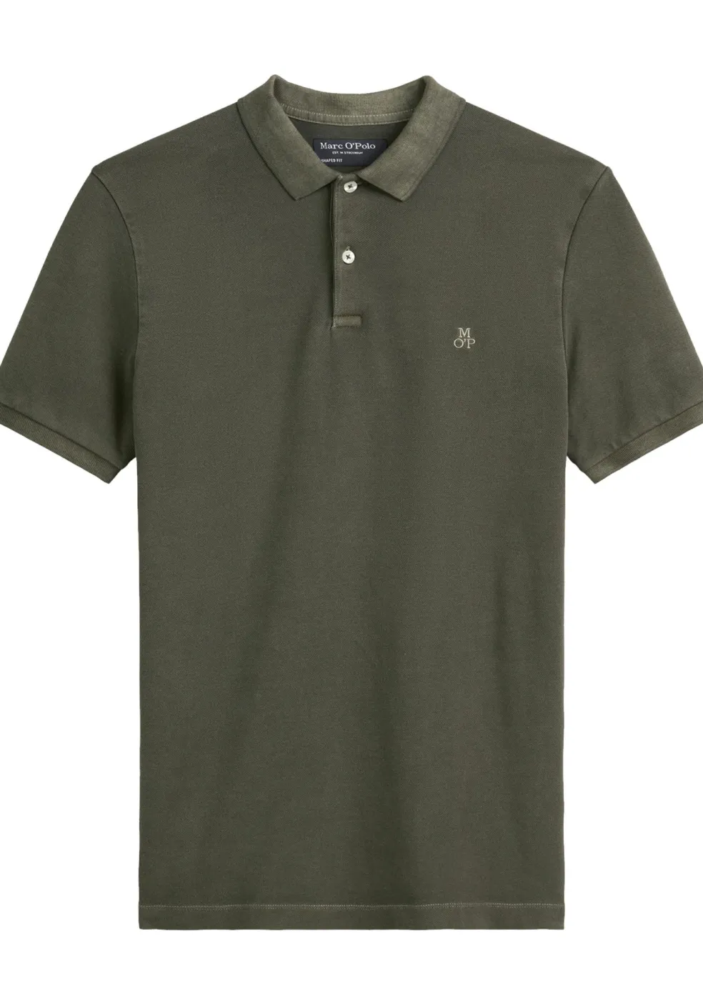 Marc O'Polo regular fit polo, heren poloshirt korte mouw, donkerbruin
