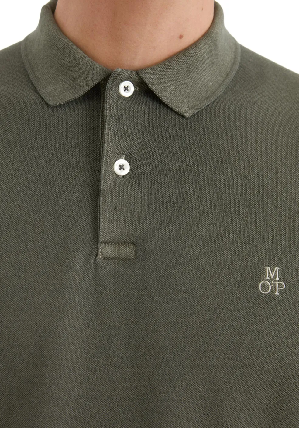 Marc O'Polo regular fit polo, heren poloshirt korte mouw, donkerbruin