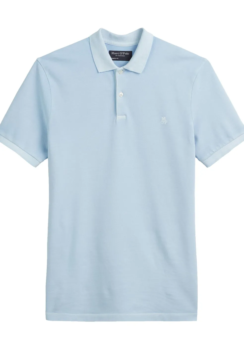 Marc O'Polo regular fit polo, heren poloshirt korte mouw, lichtblauw