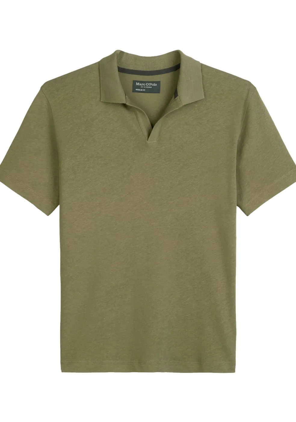 Marc O'Polo regular fit polo, heren poloshirt korte mouw, lichtbruin