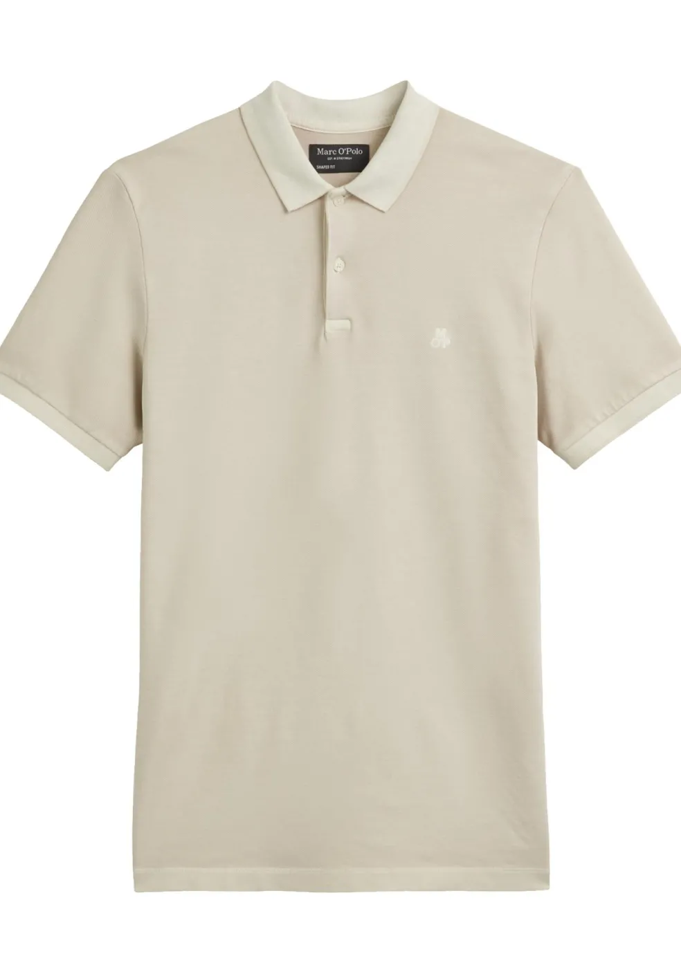 Marc O'Polo regular fit polo, heren poloshirt korte mouw, offwhite