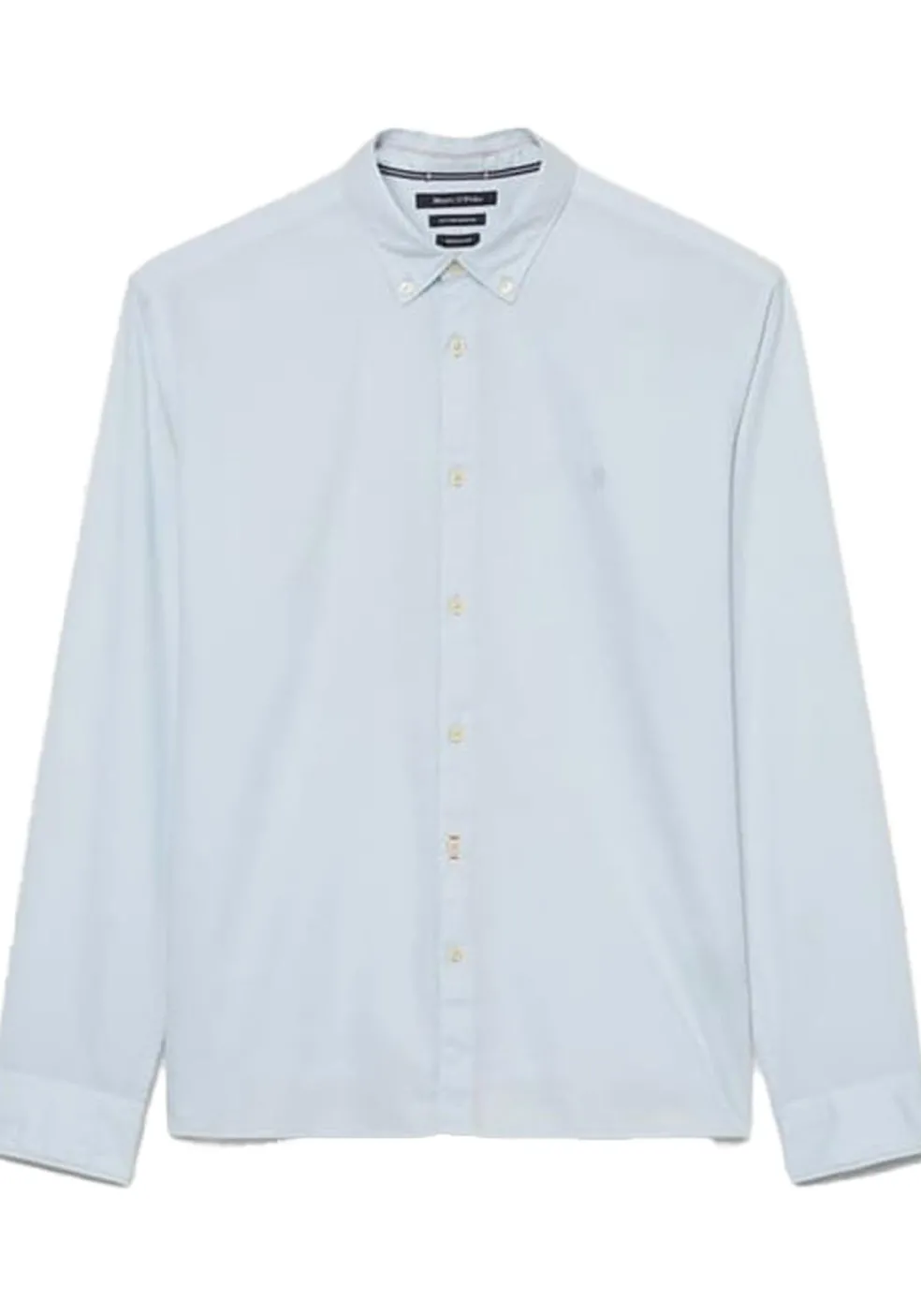 Marc O'Polo relaxed fit heren overhemd, structuur, lichtblauw