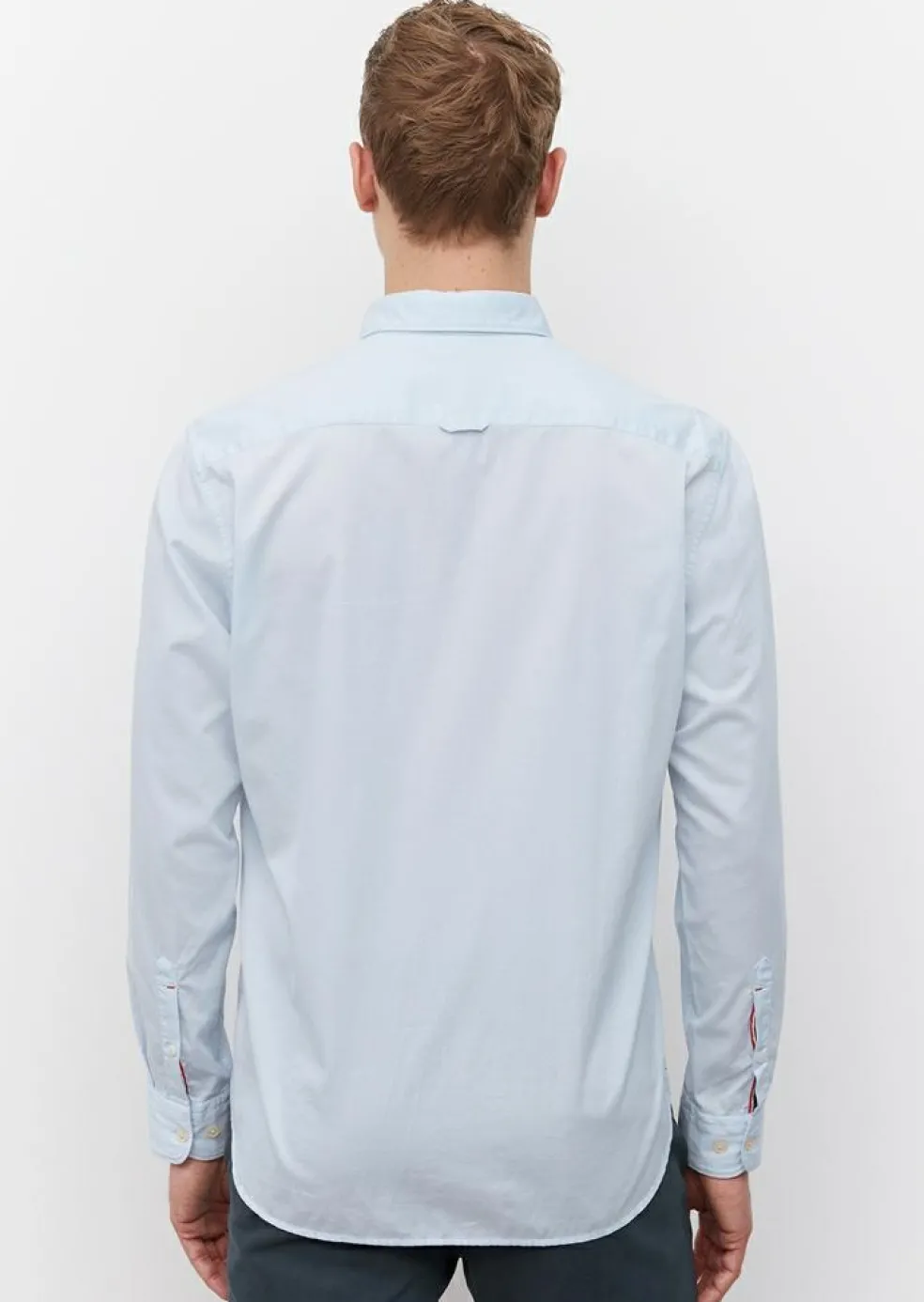 Marc O'Polo relaxed fit heren overhemd, structuur, lichtblauw