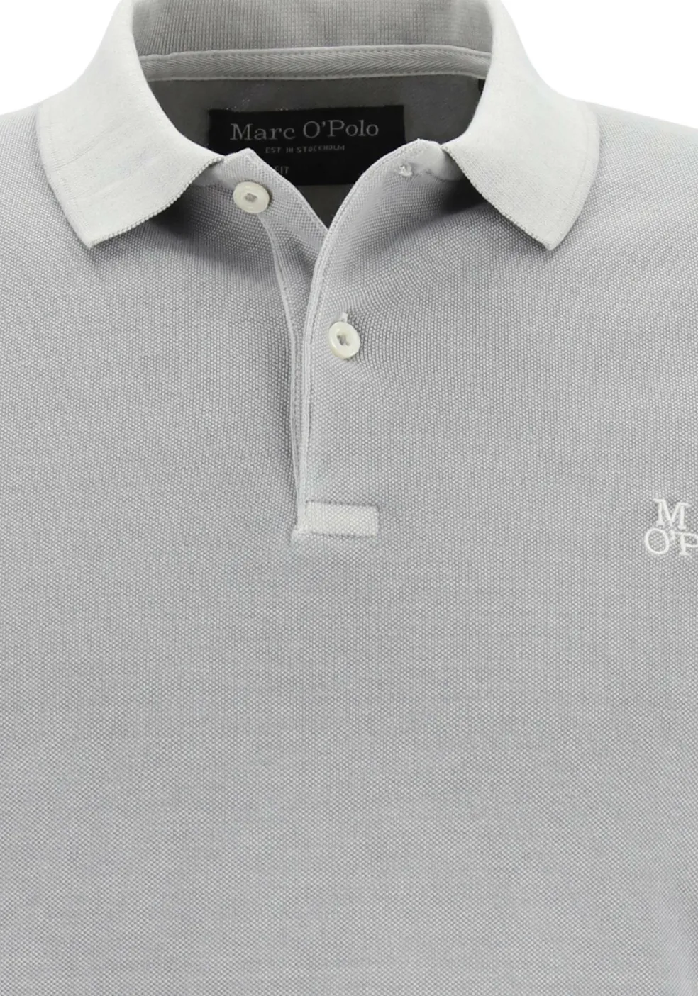 Marc O'Polo shaped fit polo, heren poloshirt, grijs
