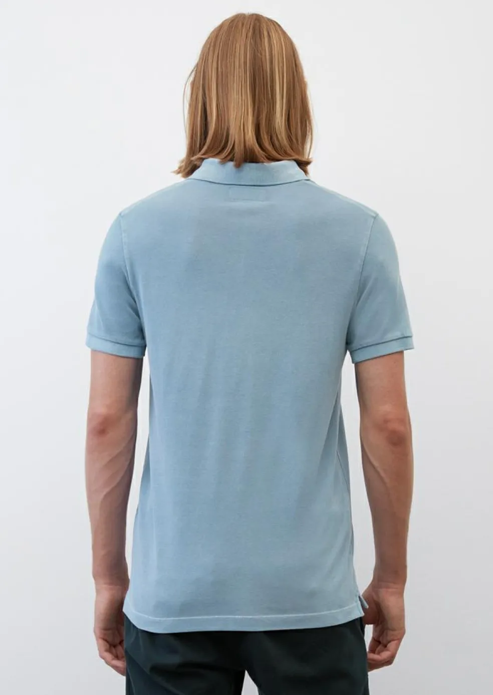 Marc O'Polo shaped fit polo, heren poloshirt, blauw